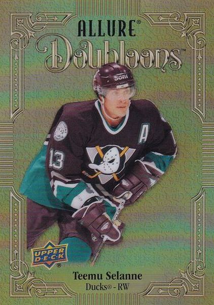 SP insert karta TEEMU SELANNE 23-24 Allure Doubloons číslo DB-27